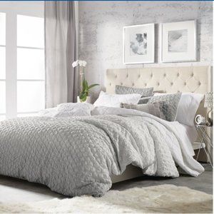 Microsculpt Ombre Textured Honeycomb Duvet Set Full/Queen